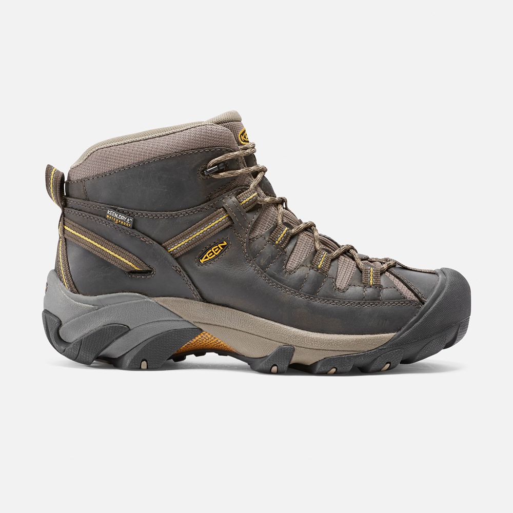 Botas de Seguridad Keen Mexico Negros Marrom - Hombre Targhee Ii Waterproof Mid - FB0593468